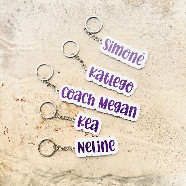 Perspex Name Keyring