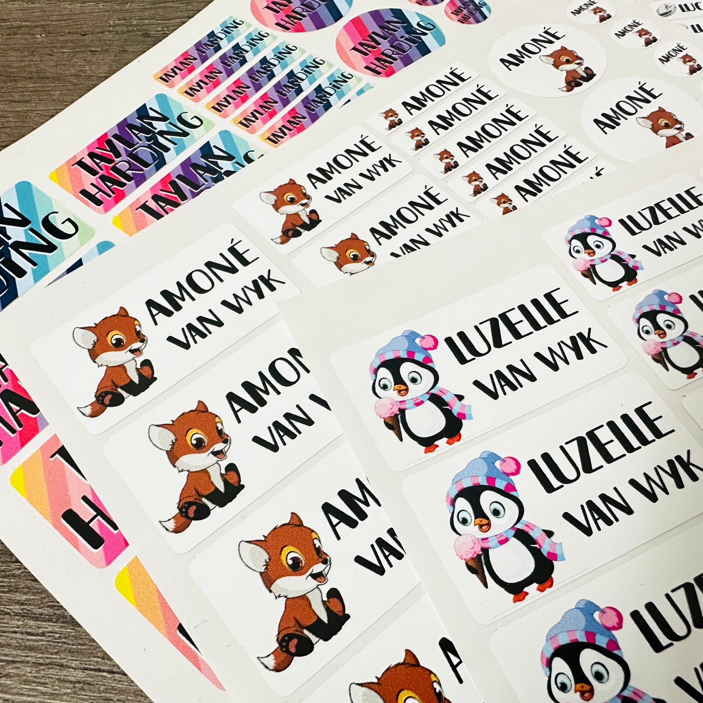 Stationery stickers