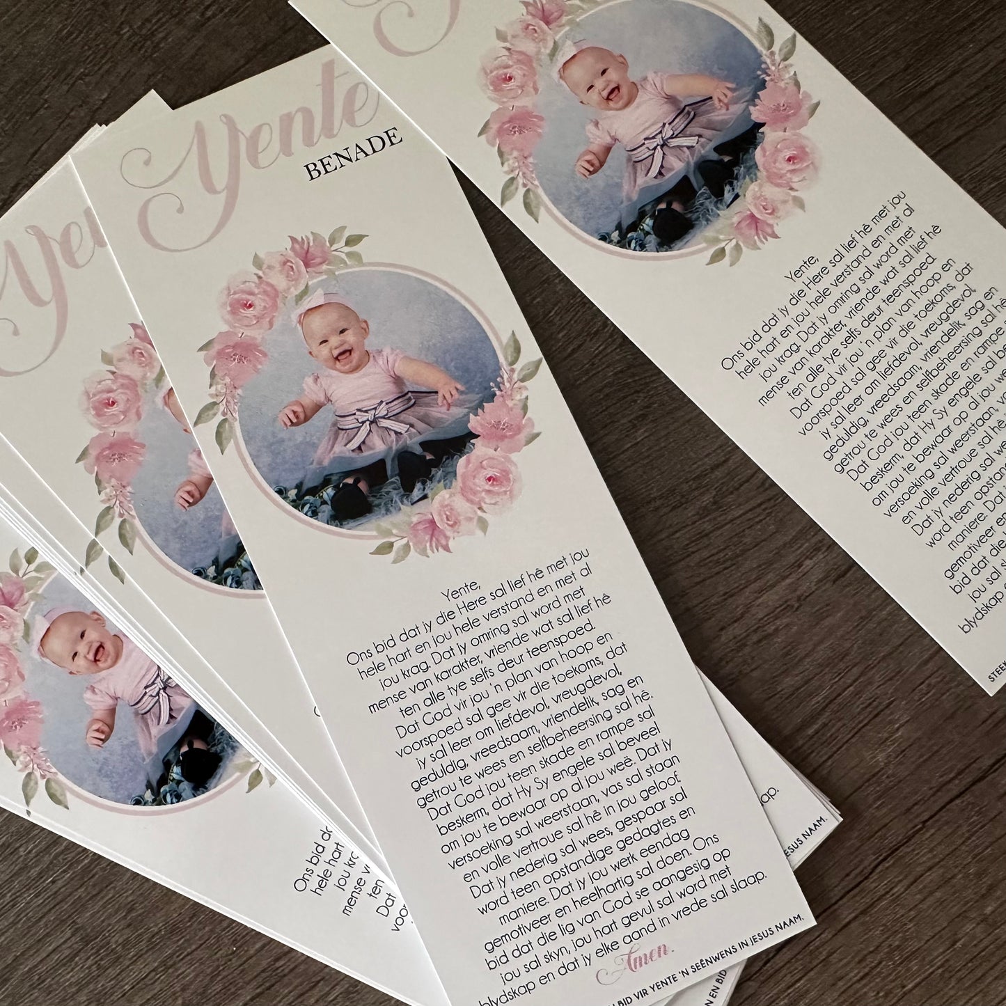 Custom cardstock bookmark