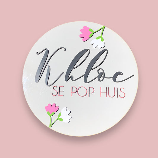 simple flower name board