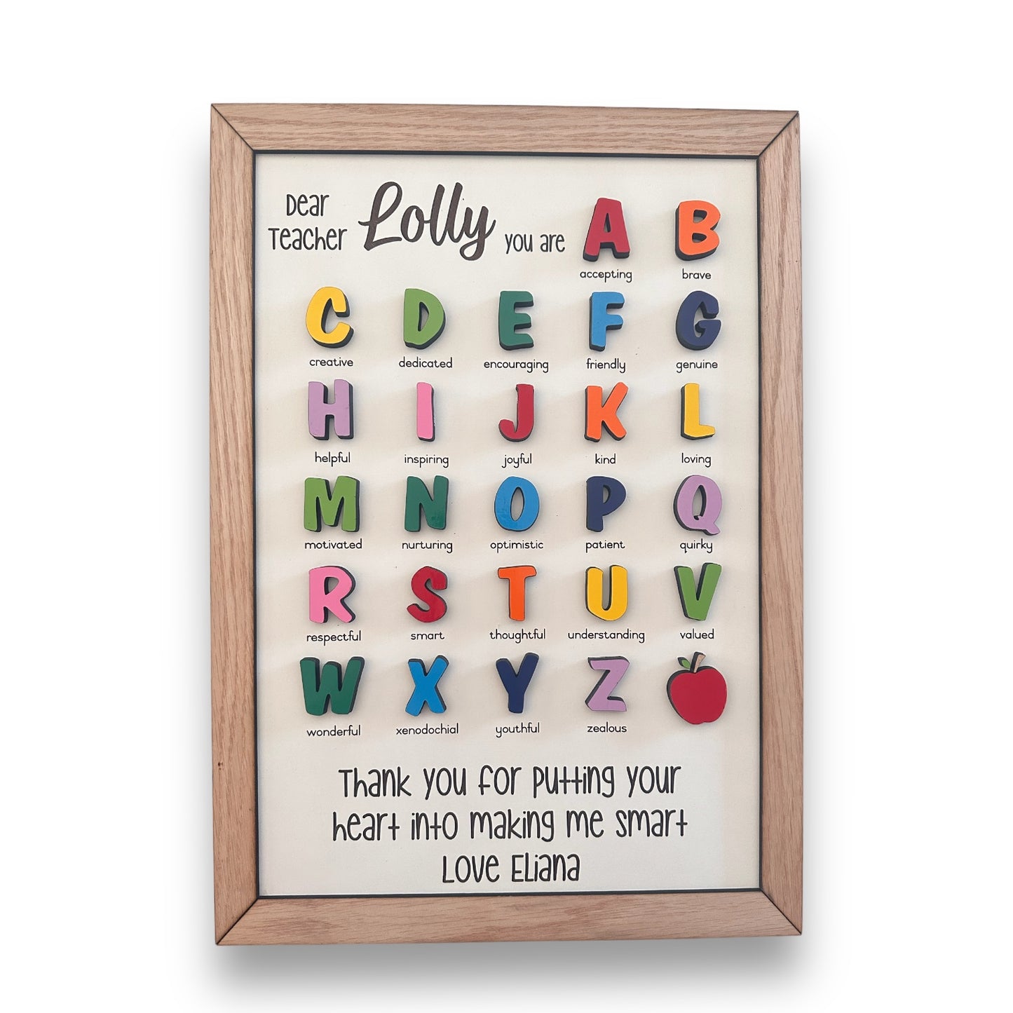 Teacher ABC board