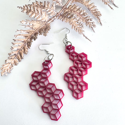 Honey comb earring