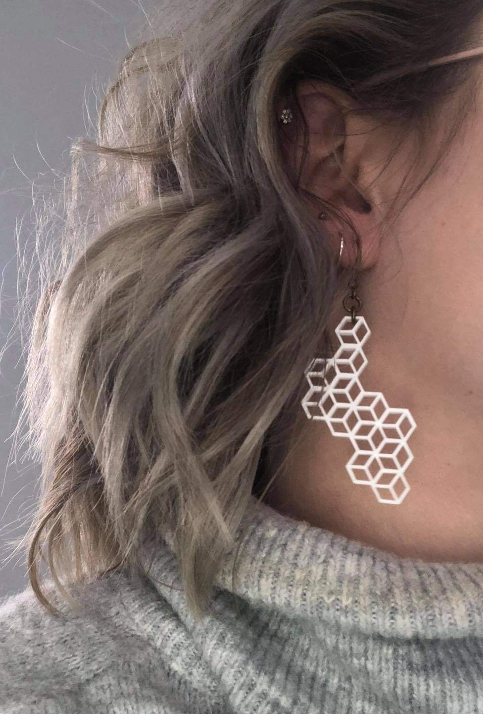 Honey comb earring