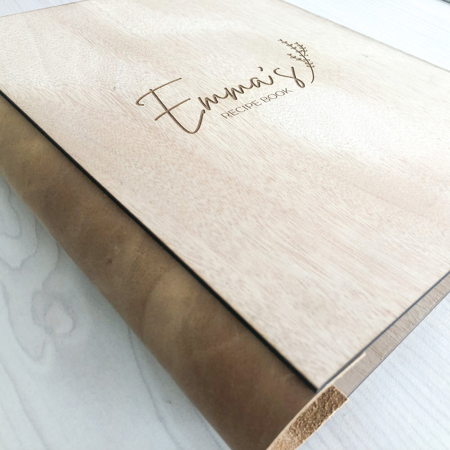 Custom Wooden recipe cover