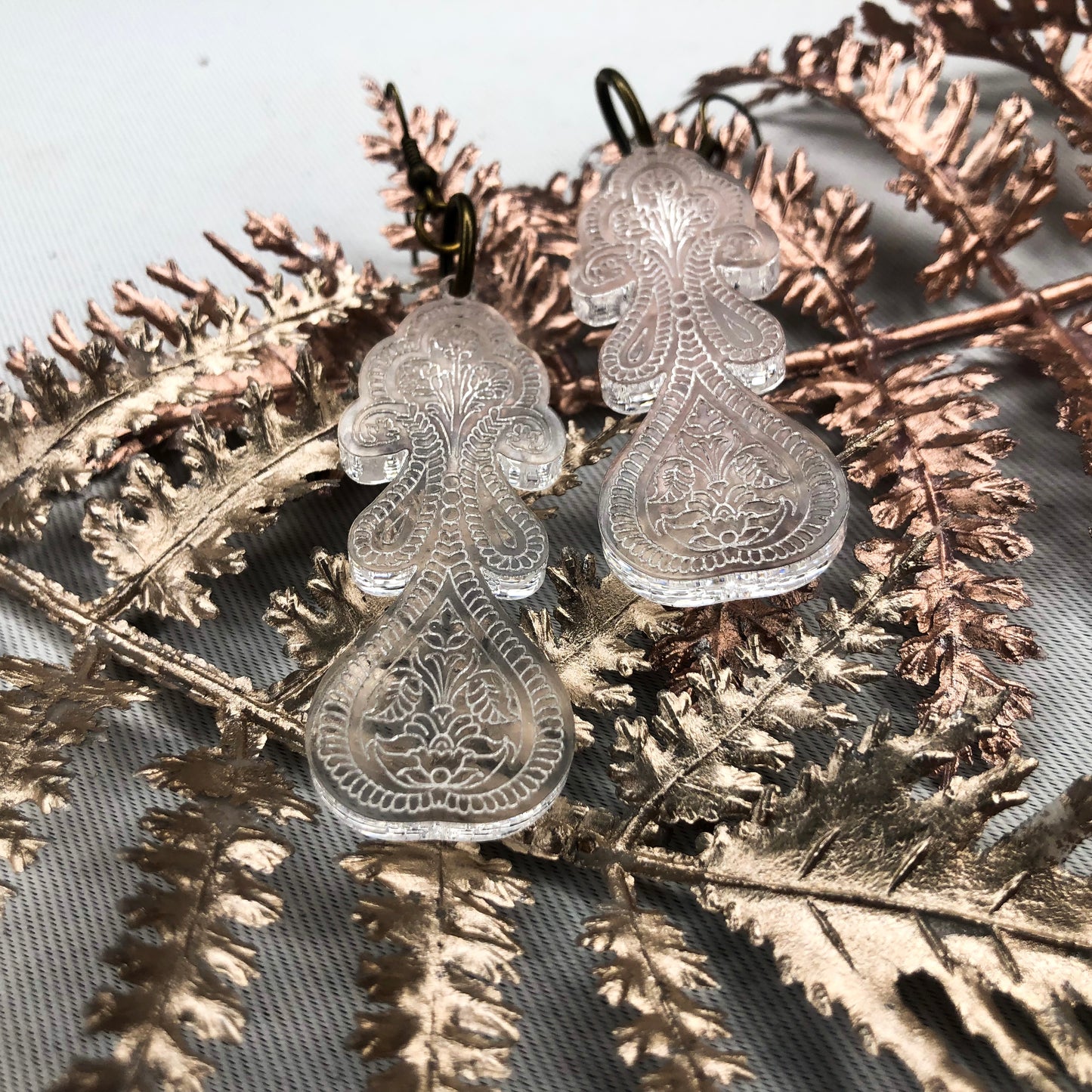 Chandelier Perspex earrings