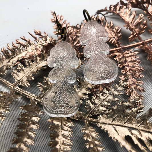 Chandelier Perspex earrings