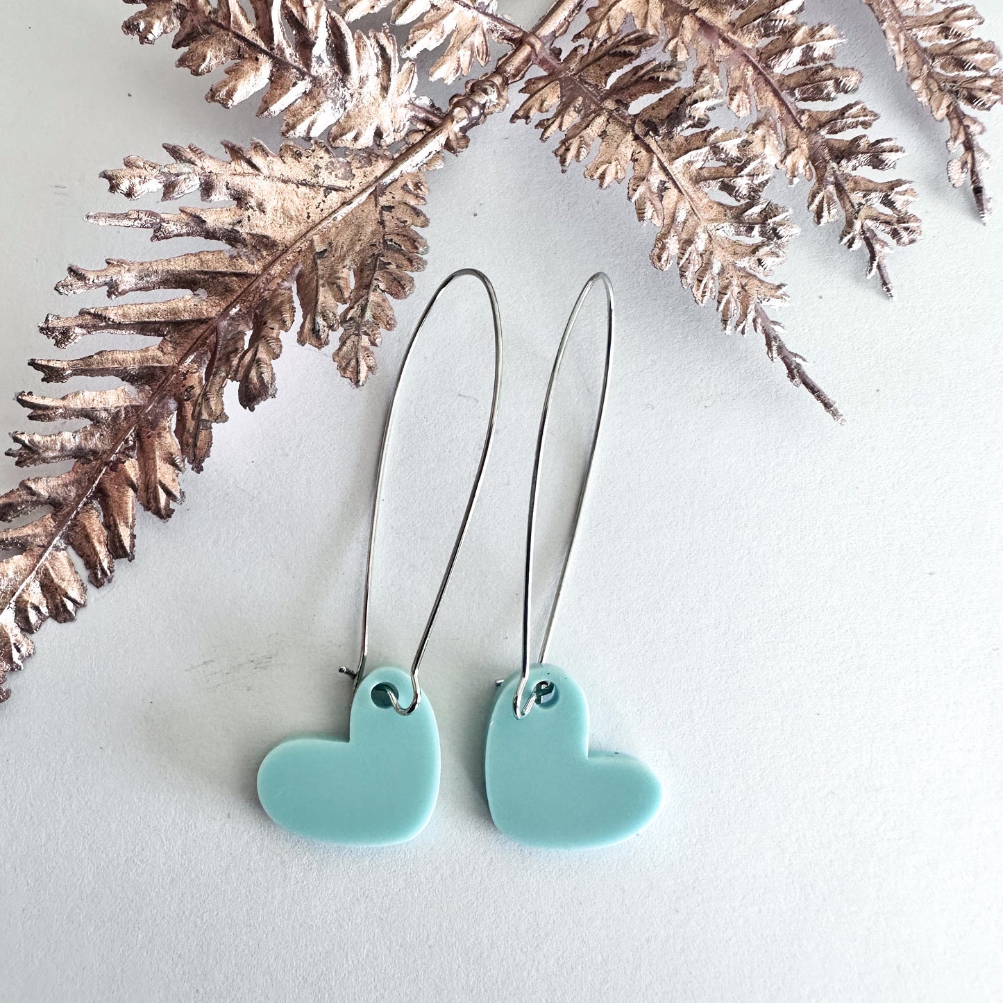 Hanging heart earrings