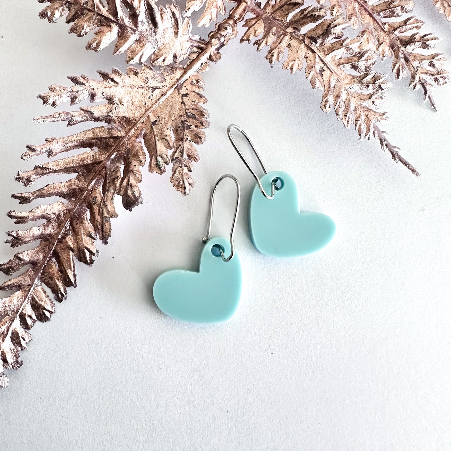 Hanging heart earrings