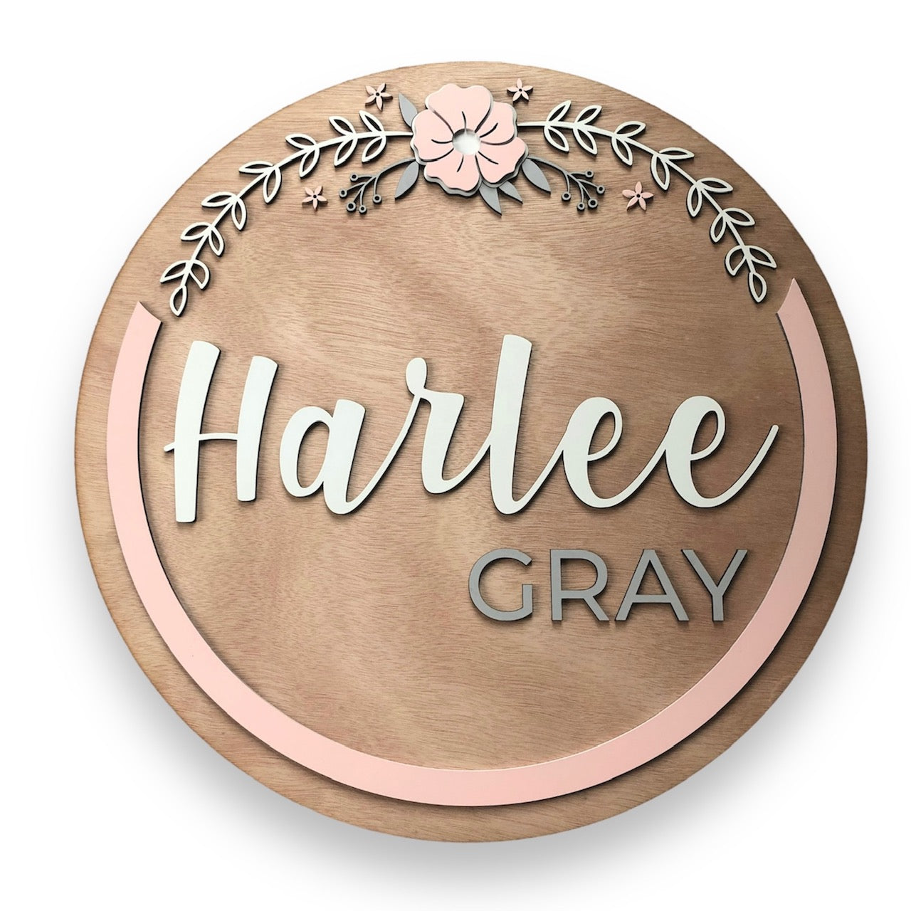 3D flower name board
