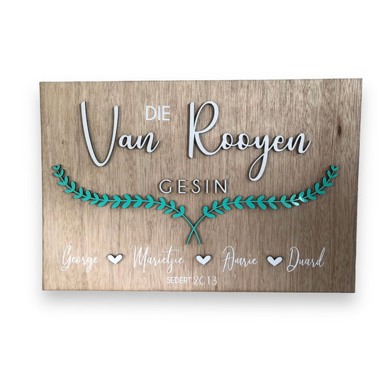 Rectangular Family Name Board