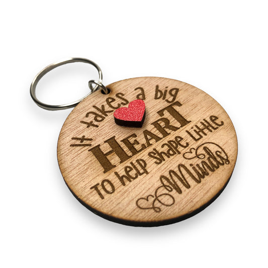 Teacher heart keyring