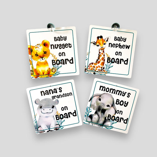 Baby animal car sign