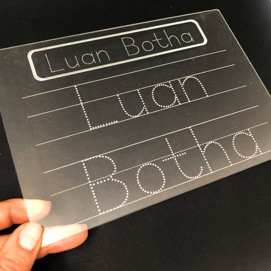 Custom name practice board