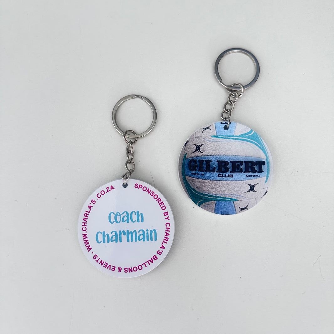 Custom Netball Key Ring Custom Keyrings – M Botha Designs