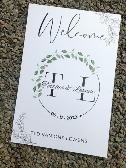 Seating chart / welcome board sign